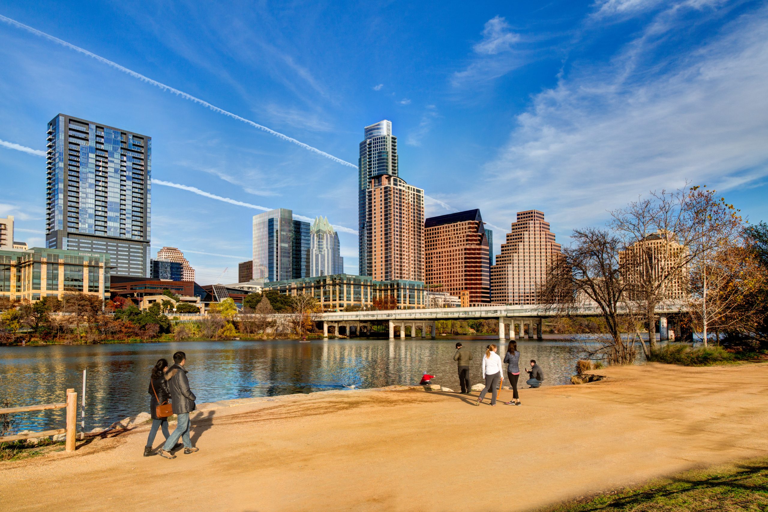 Downtown Austin near Lake