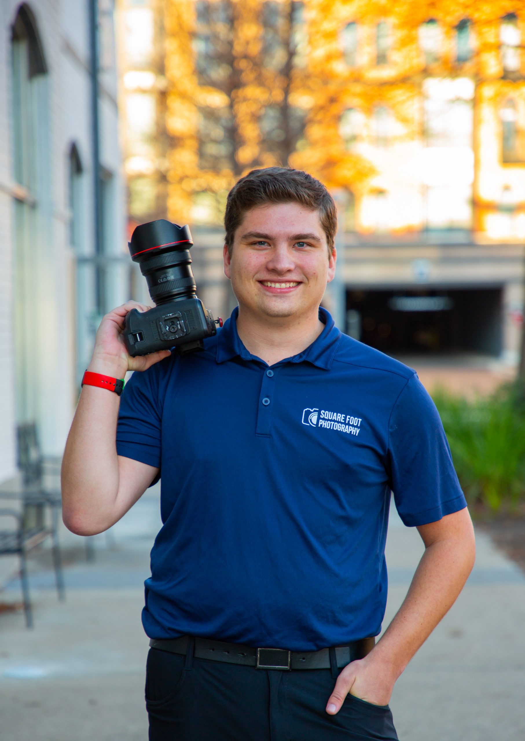 Residential Real Estate Photographer (Tom Brand) with camera, Square Foot Photography