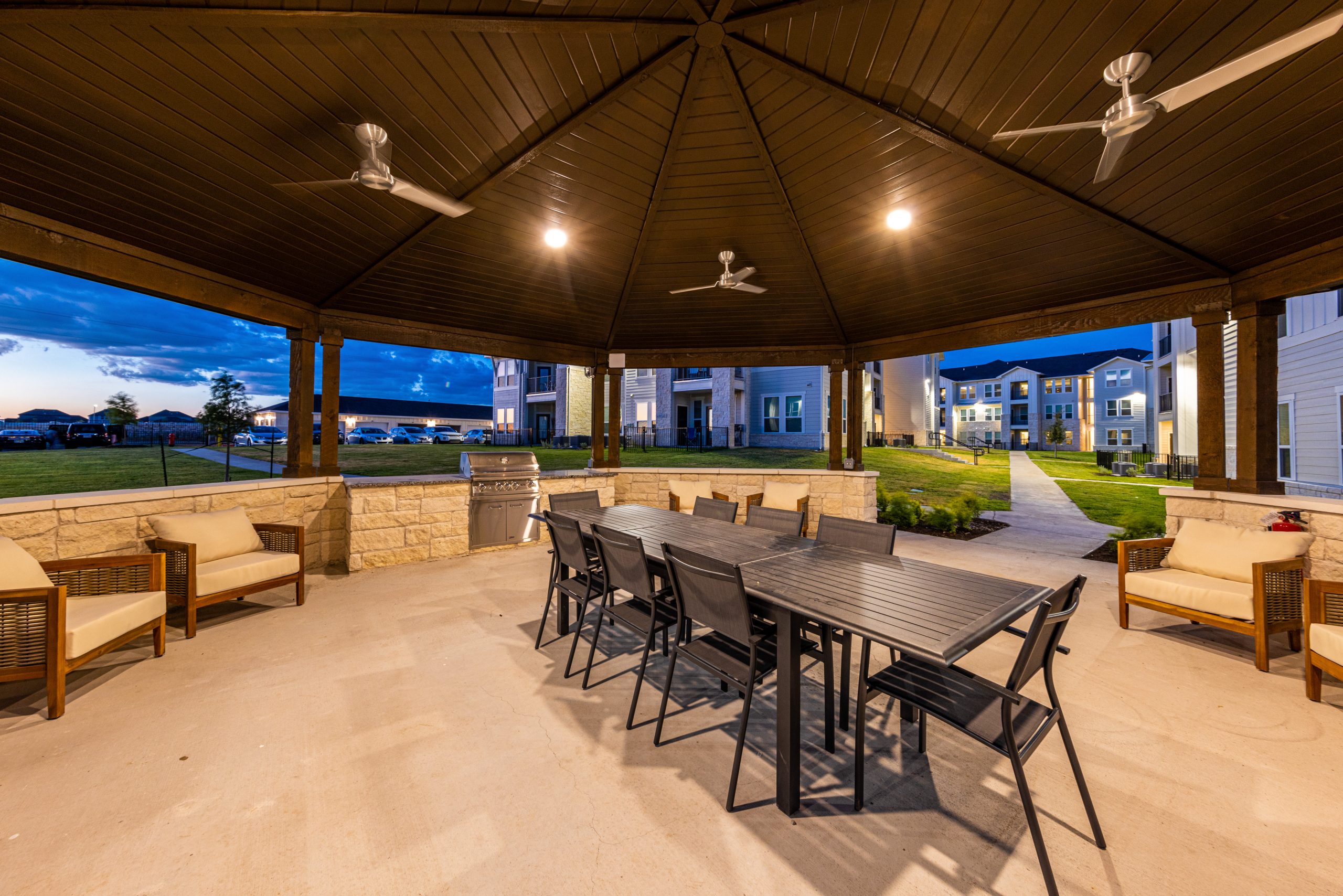 The Outdoor Kitchen in Twilight