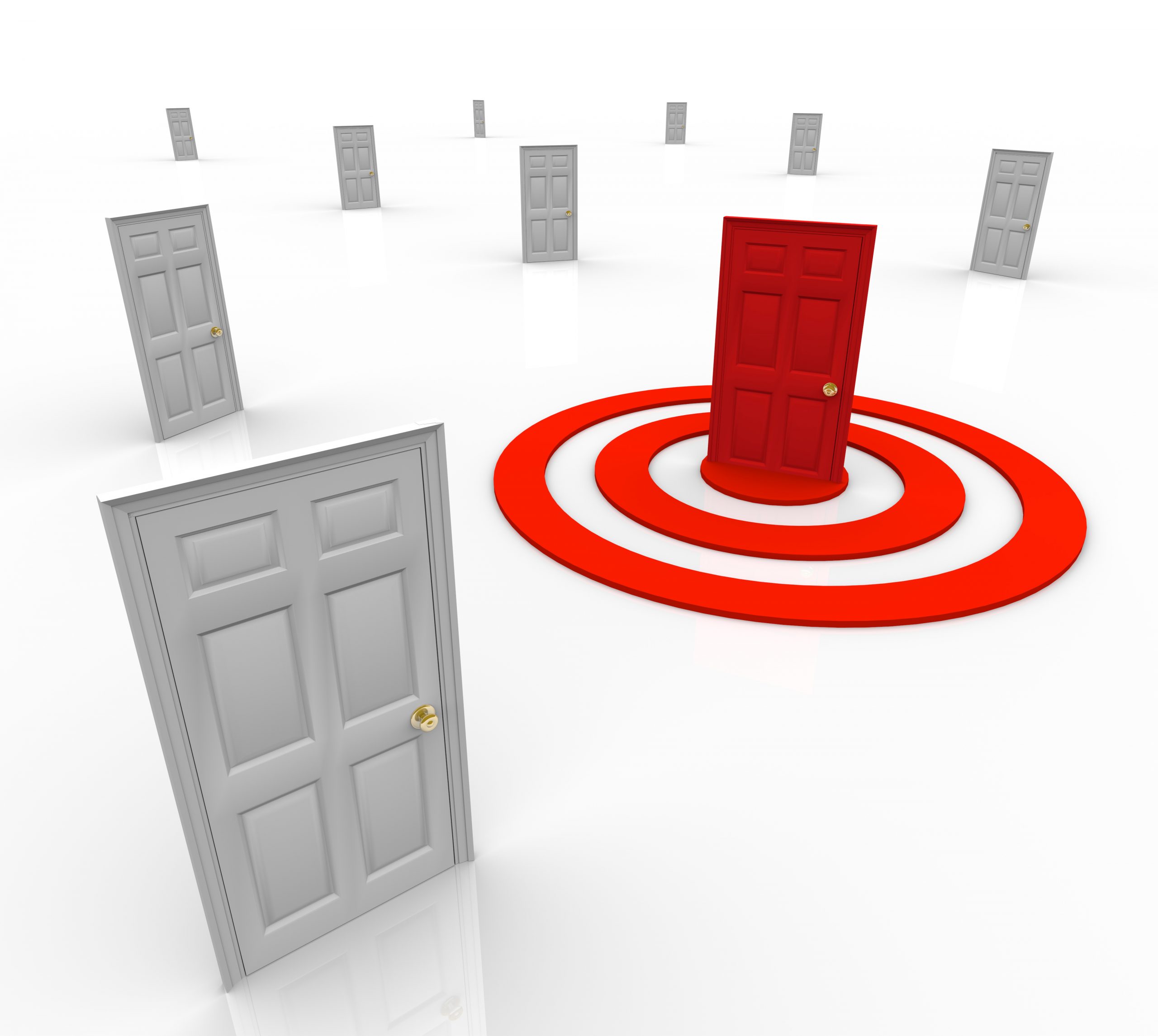 One Targeted Door Address in Bulls-Eye Target Marketing to illustrate finding your real estate niche