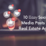 image of social media icons with text, 10 easy social media posts for real estate agents