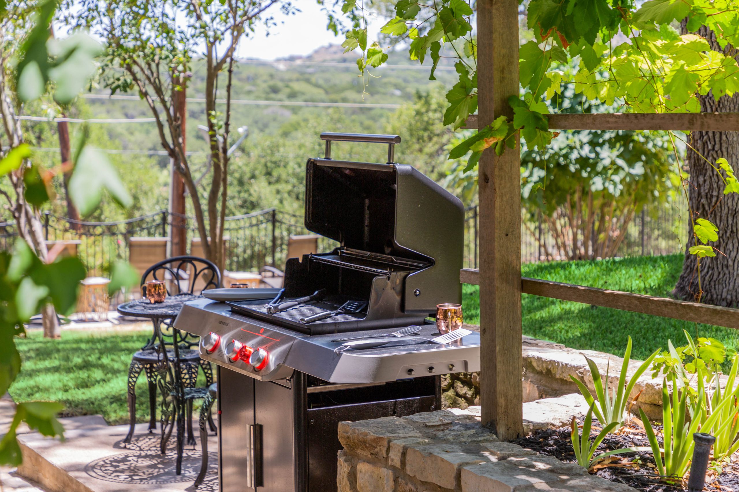 image of additional amenities including a barbecue pit and utensils