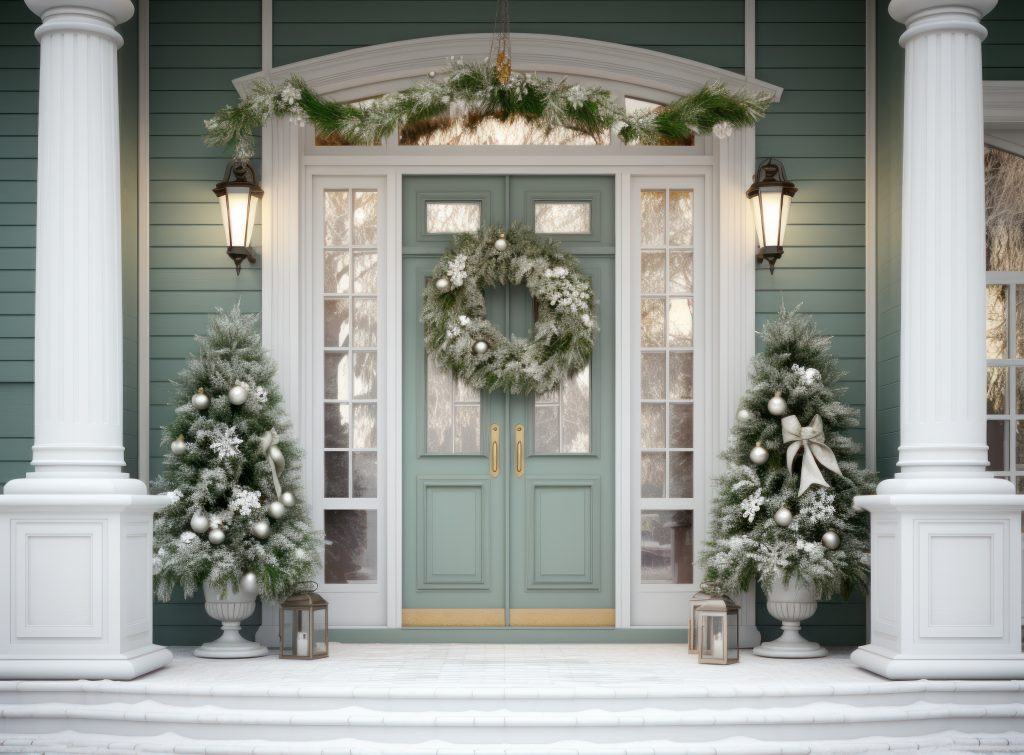 Home door Christmas decoration; how to sell your home during the holidays