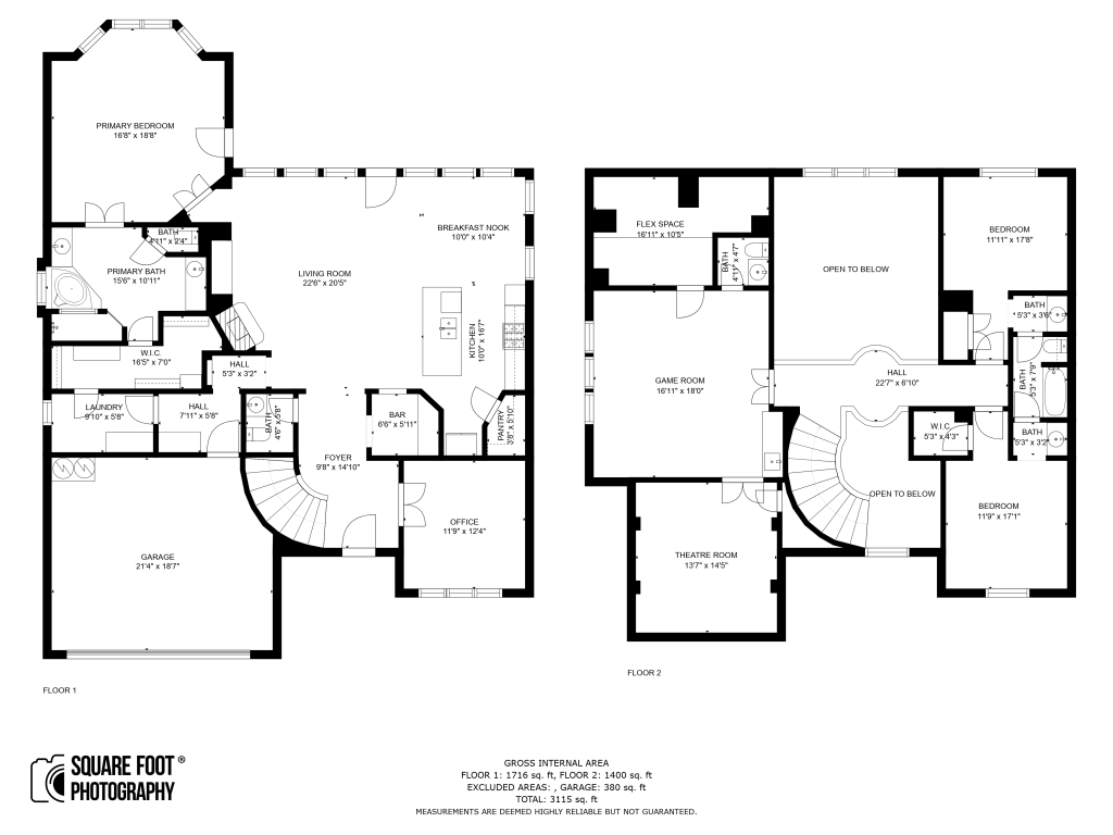 Square Foot Photography 2D Floor Plans