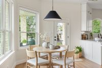 best time to take real estate photos; indoor image of a dining table with natural lighting