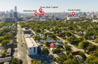 Aerial spotlight image to highlight nearby points of interest
