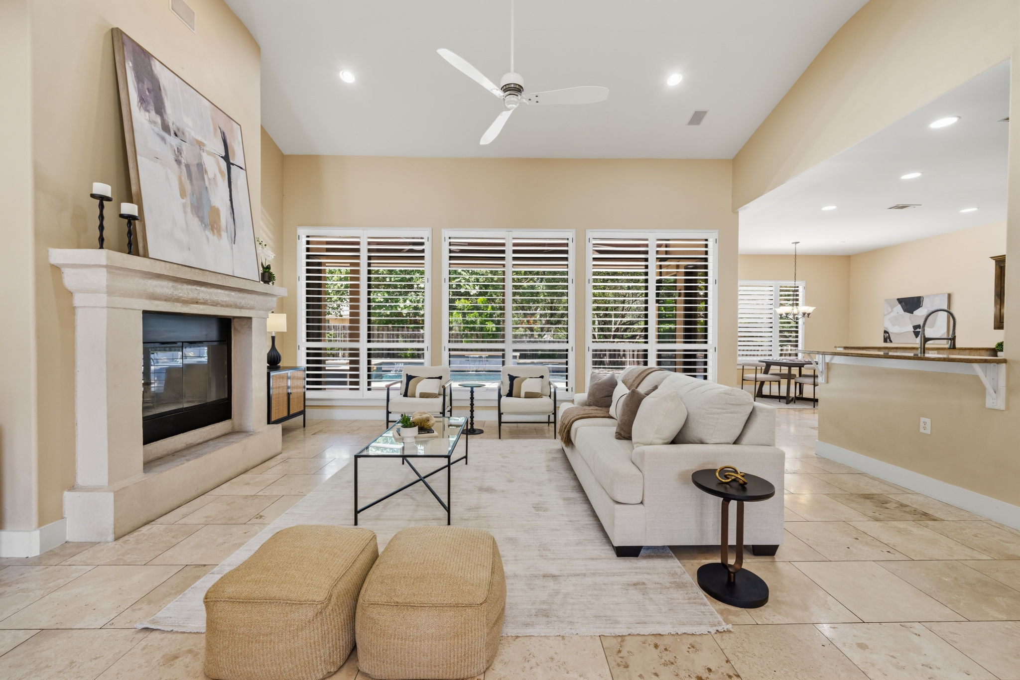 15-SQFT-0532 tips for great listing photos; bright living room with windows and blinds open